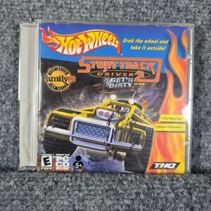 Hot Wheels Stunt Track Driver 2 Get‎ N Dirty PC CD-ROM Game THQ Vintage